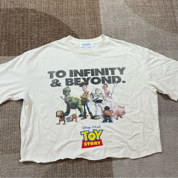 Madhappy Tops New Madhappy X Disney Pixar Toy Story To Infinity And Beyond Cream Crop Top S
